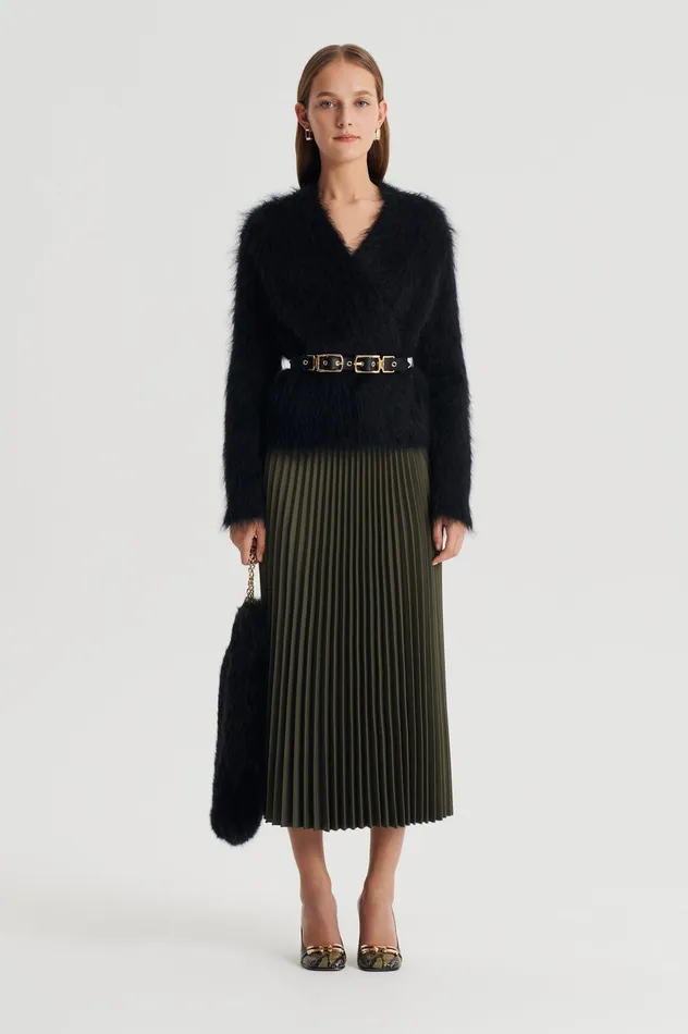 Skirts Scanlan Theodore Women TWILL PLEAT SKIRT JUNGLE