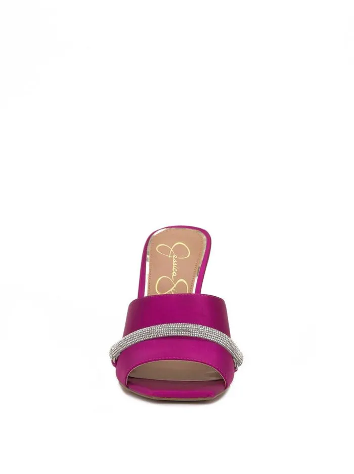 Slides and Mules Shoes Jessica Simpson Piaria High Heel Sandal In Berry Blast