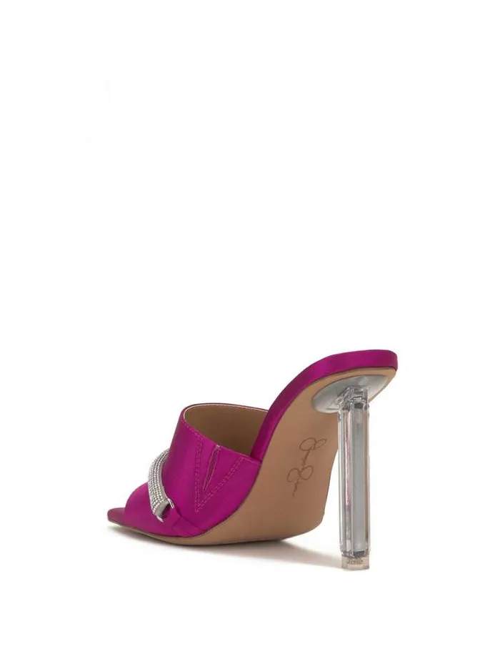Slides and Mules Shoes Jessica Simpson Piaria High Heel Sandal In Berry Blast