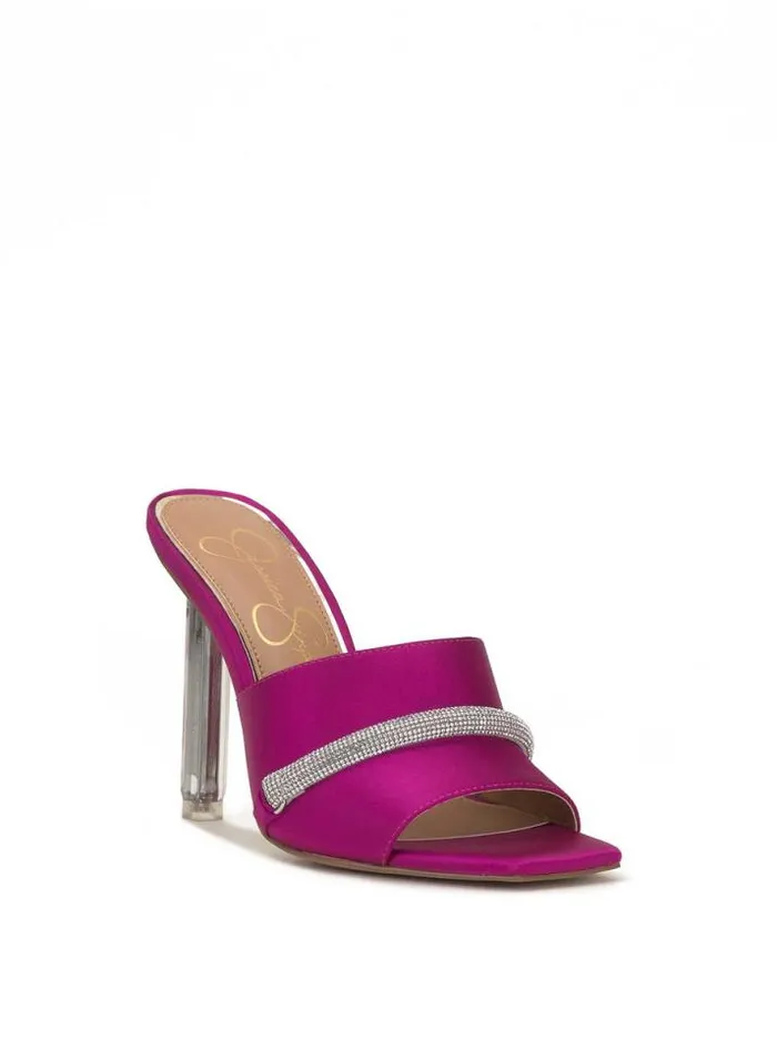 Slides and Mules Shoes Jessica Simpson Piaria High Heel Sandal In Berry Blast