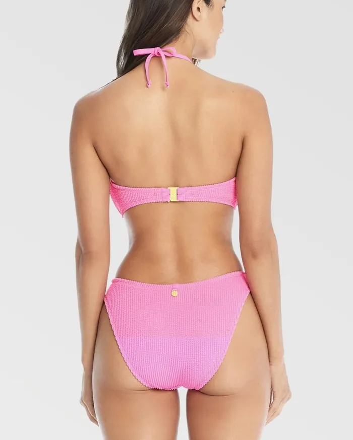 Soma Bleu Rod Pucker Up HiLeg Bottoms Pink Castro Women Swim