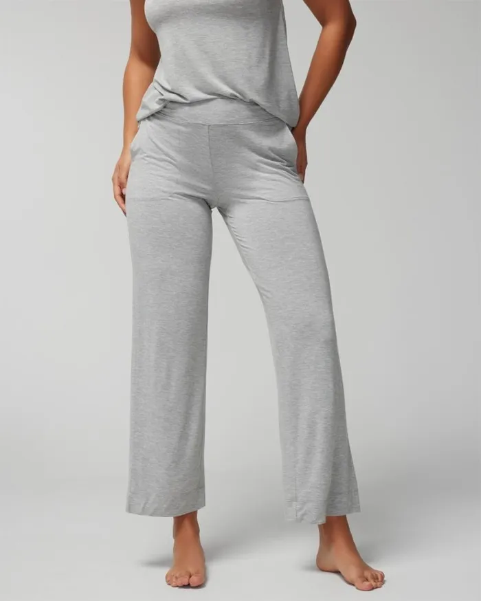 Soma Cool Nights Pajama Pants Heather Opal Gray Women Pajama Bottoms