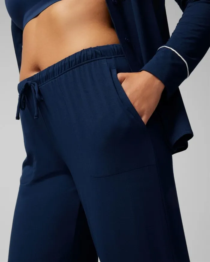 Soma Cool Nights Pajama Pants Nightfall Navy Women Matching Sets and Separates