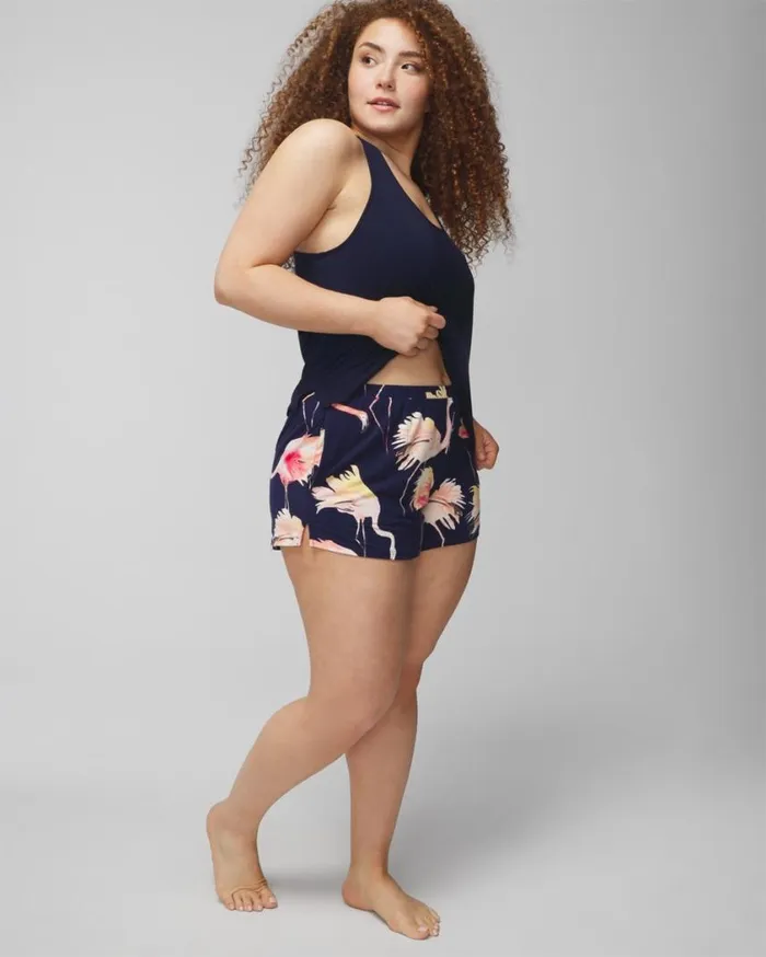 Soma Cool Nights Tank Shorts Set Shadow Flora M Metapoppy Women Matching Sets and Separates