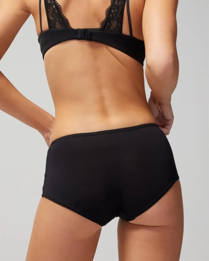 Soma Embraceable Enchanting Lace Boyshort Patterned Palms M Ws Navy Women Lingerie