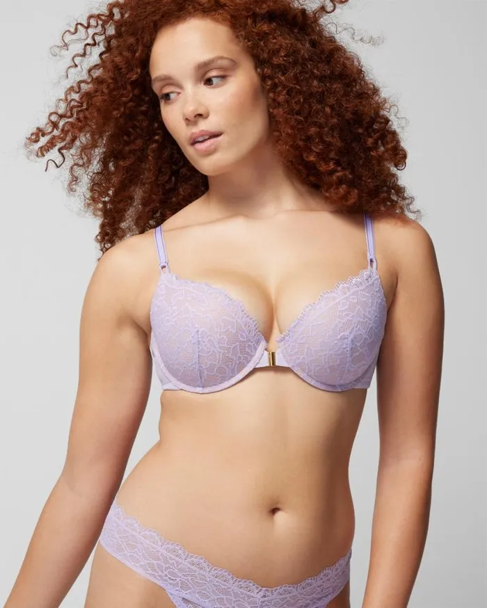 Soma Embraceable FrontClose Pushup Bra With Lace Warm Sienna Women Bras