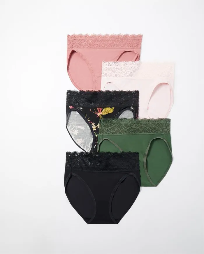 Soma Embraceable Super Soft Enchanting HighLeg 5Pack Fleur Vine Multipack Women Panties