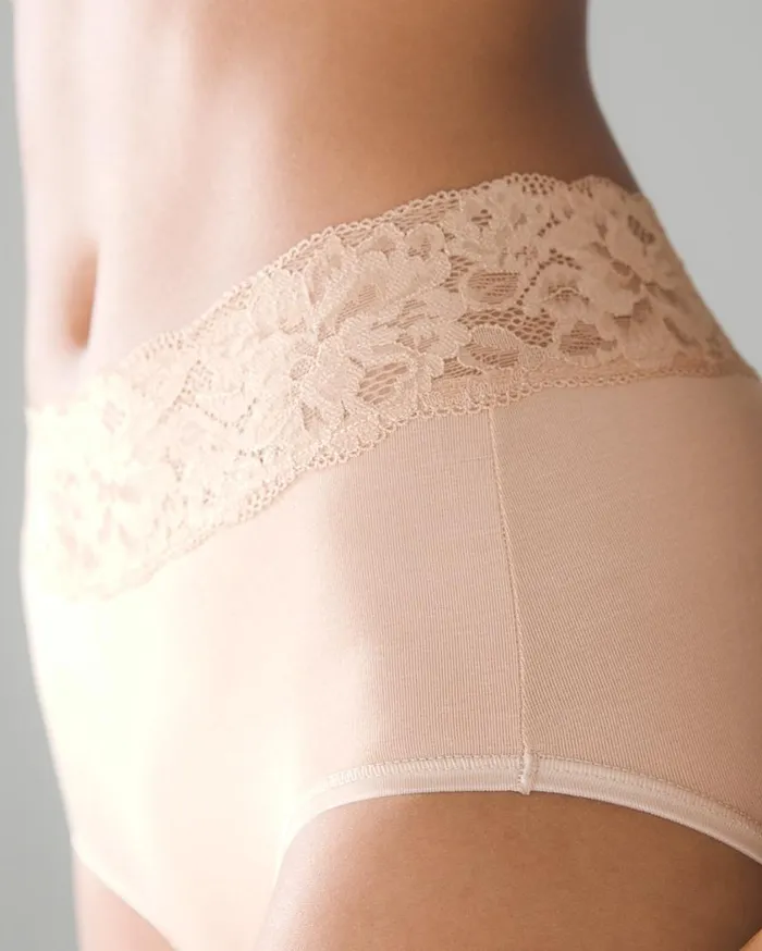 Soma Embraceable Super Soft Signature Lace Brief Tickled Pink Women Panties