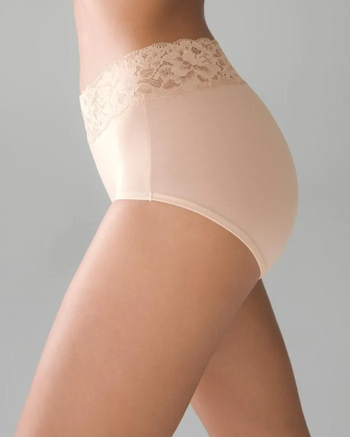 Soma Embraceable Super Soft Signature Lace Brief Tickled Pink Women Panties