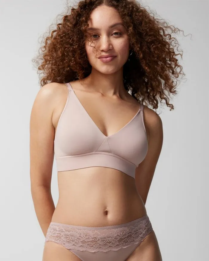 Soma Embraceable Wireless Unlined Bra Warm Amber Women Bras