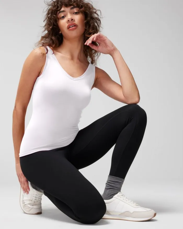 Soma Seamfree Turnaround Tank White Women Shapewear