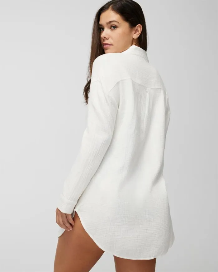 Soma Soma Swim ButtonUp CoverUp Coconut Women Swim