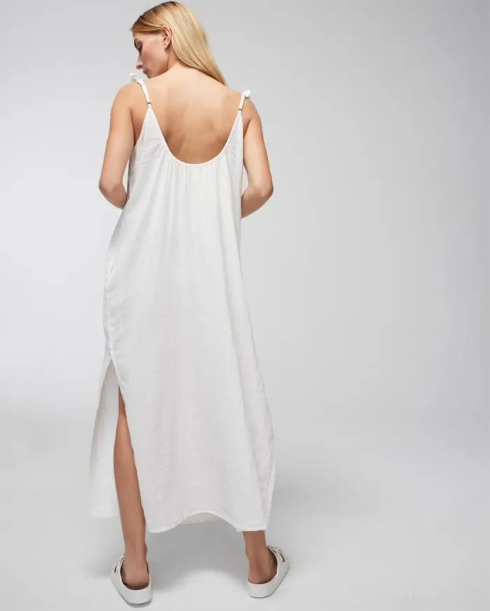 Soma Soma Swim FlutterSleeve CoverUp Dress Coconut Women Swim