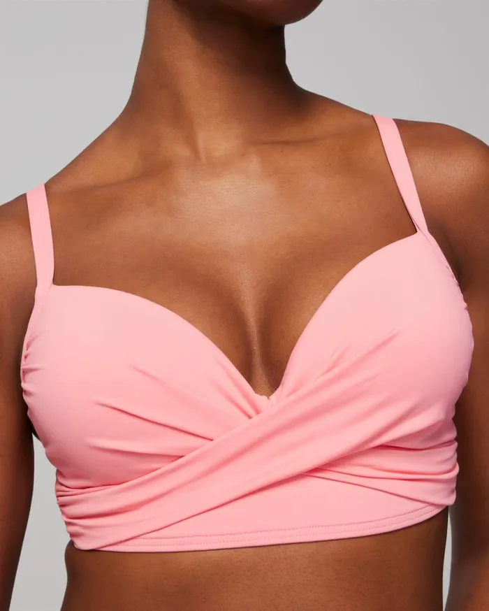 Soma Soma Swim Twist Bikini Top Shell Pink Women Swim