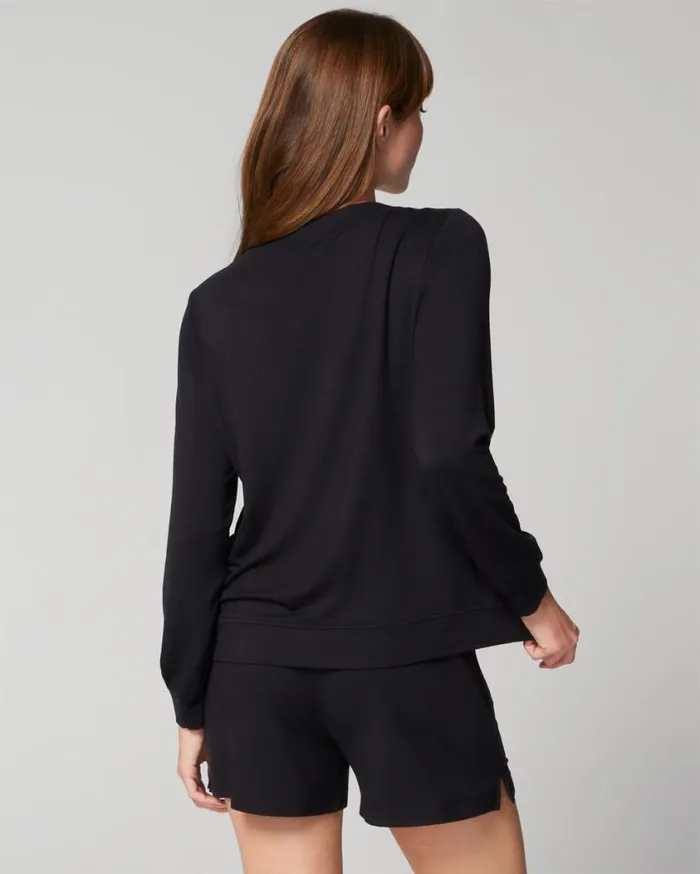 Soma Sunday LongSleeve Shorts Set Skip A Beat Navy Women Matching Sets and Separates
