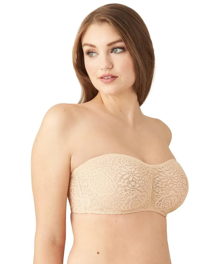 Soma Wacoal Halo Lace Strapless Bra Nude Women Bras
