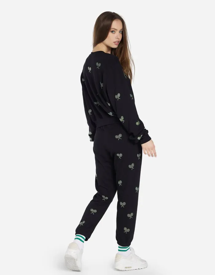 Spalding Moshi Tennis Club Black Women039s Lauren Moshi Sweaters and Knits