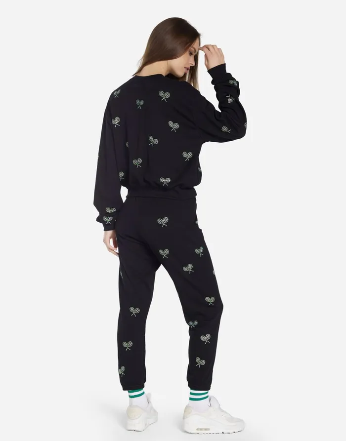 Spalding Moshi Tennis Club Black Women039s Lauren Moshi Sweaters and Knits