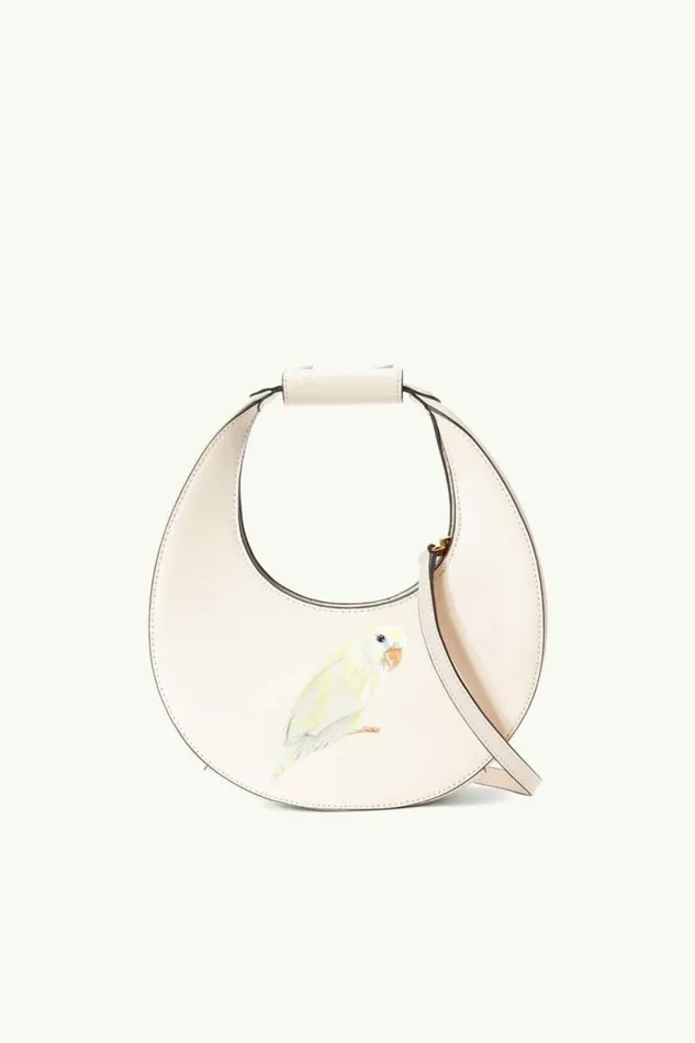 STAUD Custom Handbags CUSTOM MINI MOON BAG Cream 8211 Women