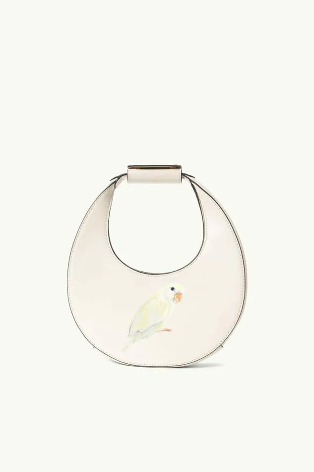 STAUD Custom Handbags CUSTOM MINI MOON BAG Cream 8211 Women