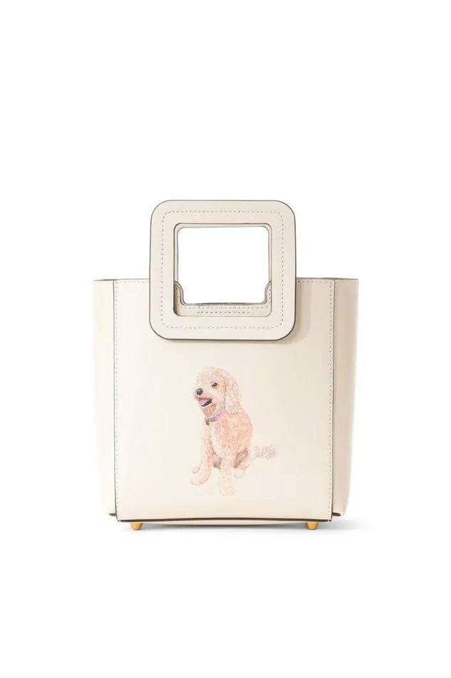 STAUD Custom Handbags CUSTOM MINI SHIRLEY LEATHER BAG Cream 8211 Women