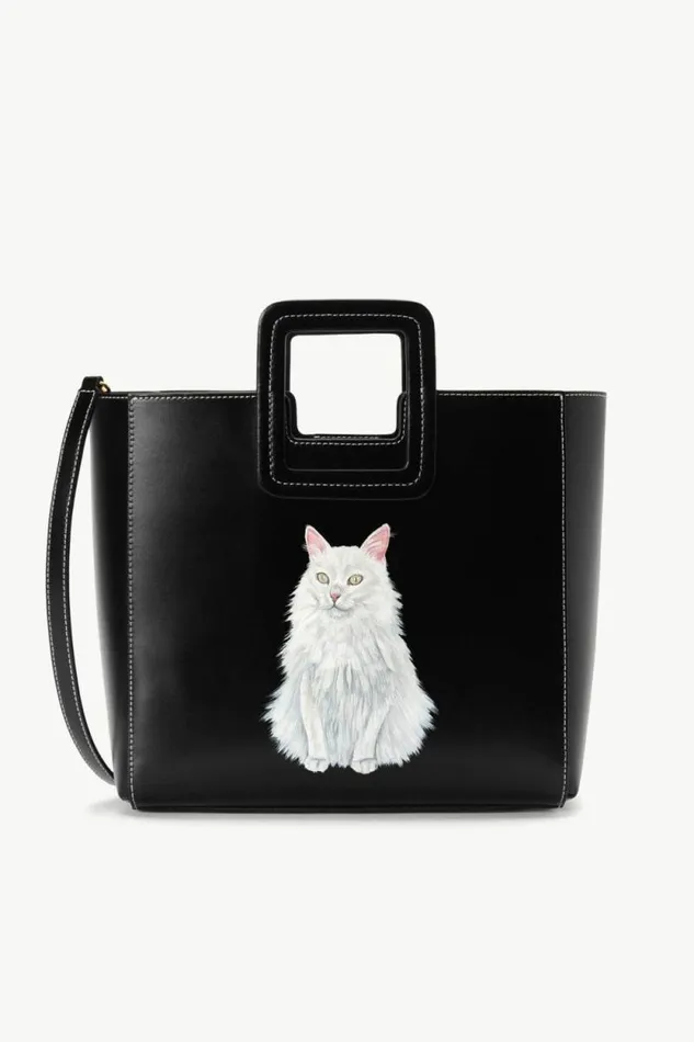 STAUD Custom Handbags CUSTOM SHIRLEY LEATHER BAG Black 8211 Women