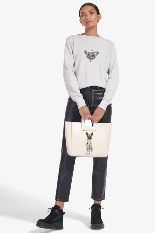 STAUD Custom Handbags CUSTOM SHIRLEY LEATHER BAG Cream 8211 Women