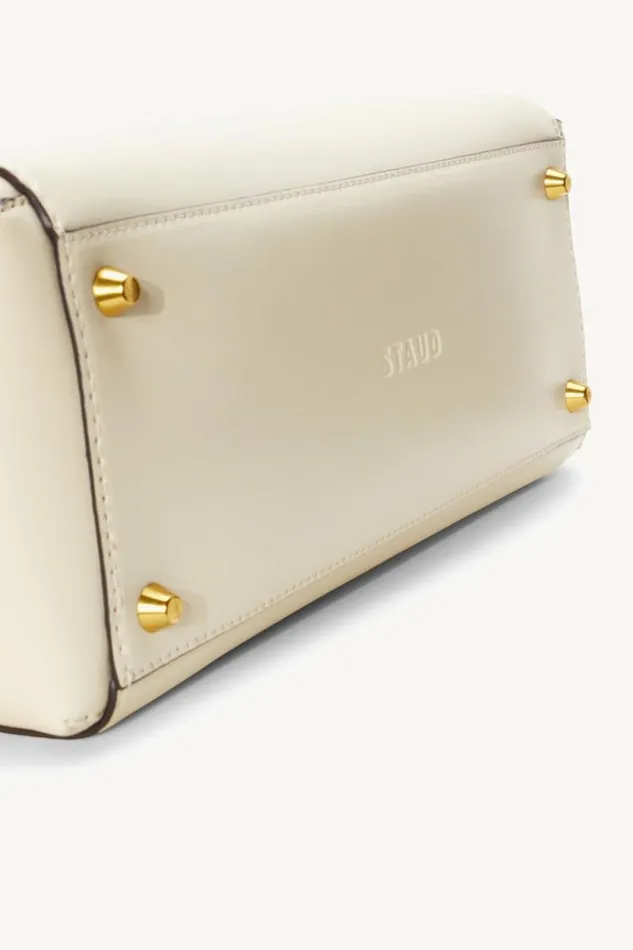 STAUD Custom Handbags CUSTOM SHIRLEY LEATHER BAG Cream 8211 Women