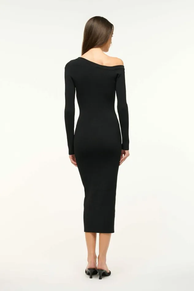 STAUD Dresses CRAFTSMAN SWEATER DRESS Black 8211 Women STAUD Dresses CRAFTSMAN SWEATER DRESS Black 8211 Women