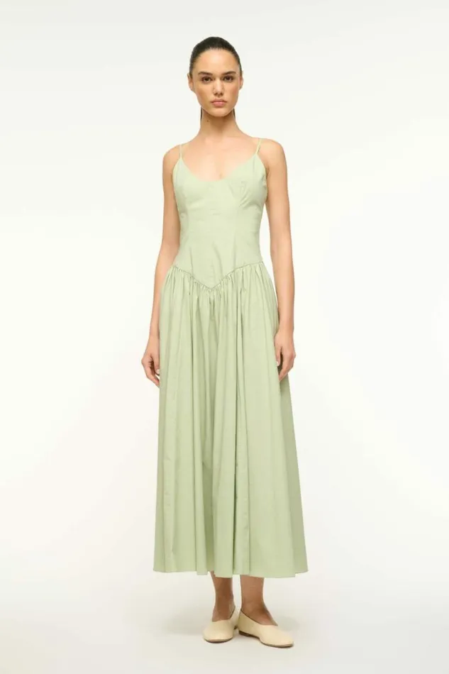 STAUD Dresses DENA DRESS Pale Jade 8211 Women