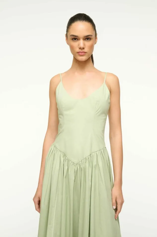 STAUD Dresses DENA DRESS Pale Jade 8211 Women STAUD Dresses DENA DRESS Pale Jade 8211 Women