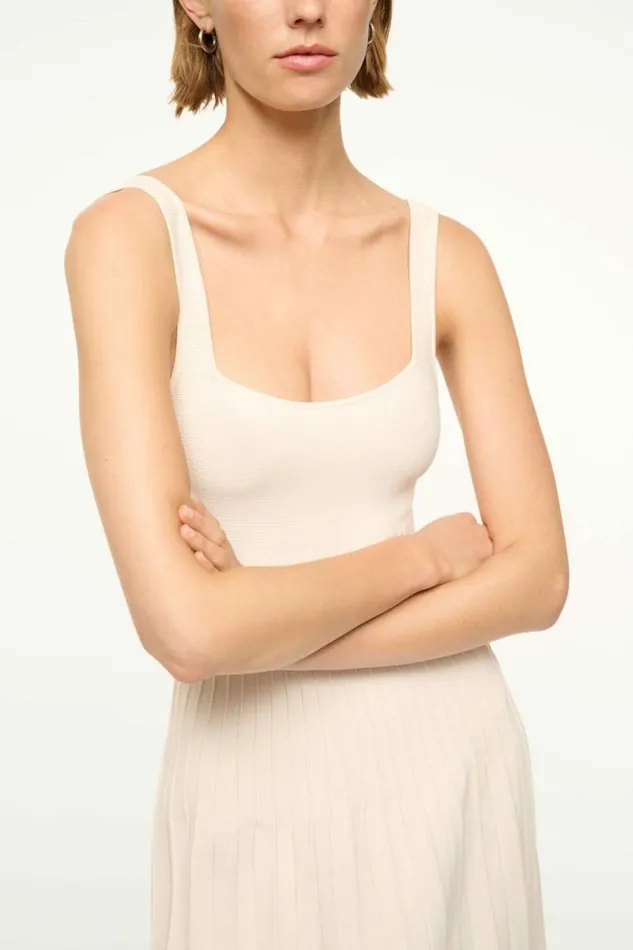 STAUD Dresses ELLISON DRESS Ecru 8211 Women STAUD Dresses ELLISON DRESS Ecru 8211 Women