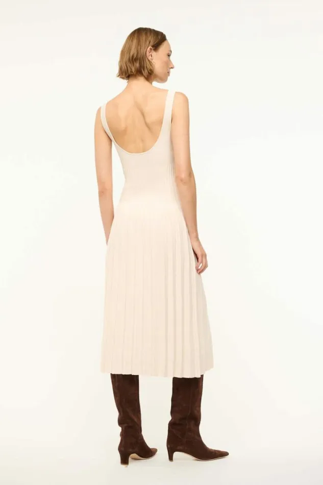 STAUD Dresses ELLISON DRESS Ecru 8211 Women STAUD Dresses ELLISON DRESS Ecru 8211 Women