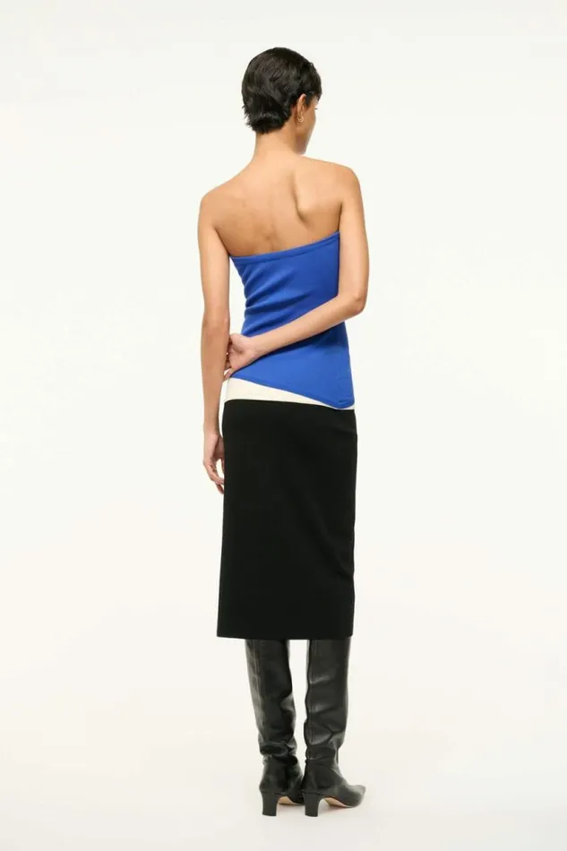 STAUD Dresses LA SERENA DRESS Deep Sea Black Ivory 8211 Women