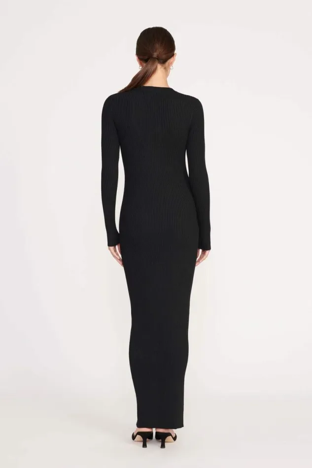STAUD Dresses MAXI SHOKO SWEATER Black 8211 Women