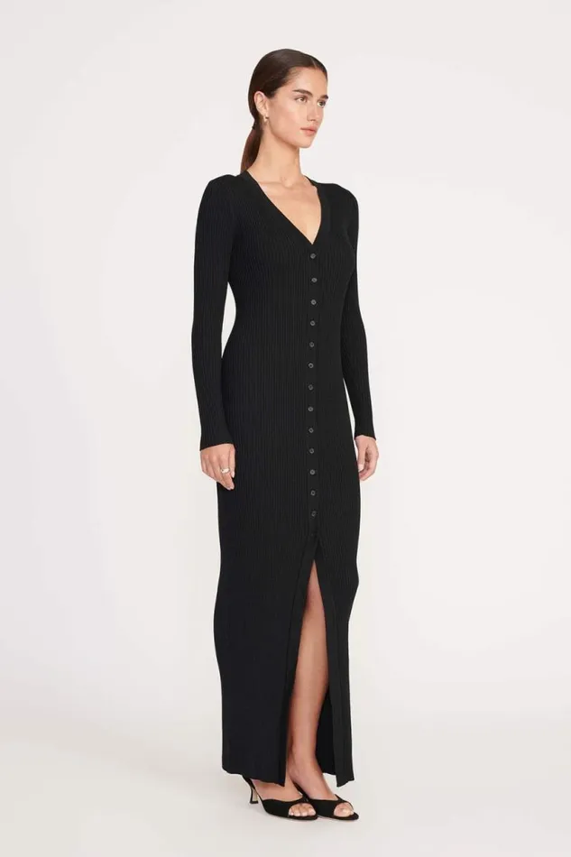 STAUD Dresses MAXI SHOKO SWEATER Black 8211 Women