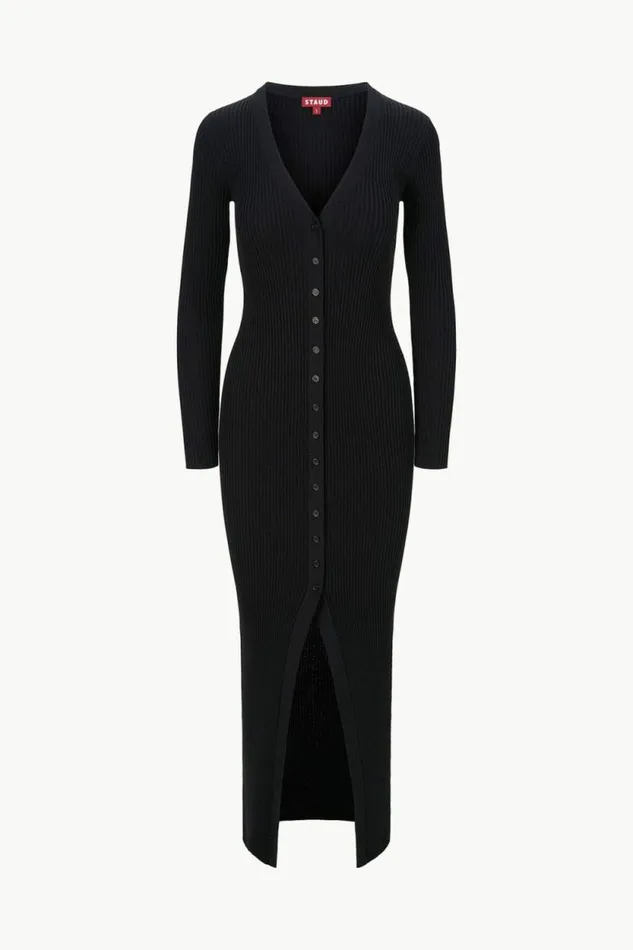 STAUD Dresses MAXI SHOKO SWEATER Black 8211 Women