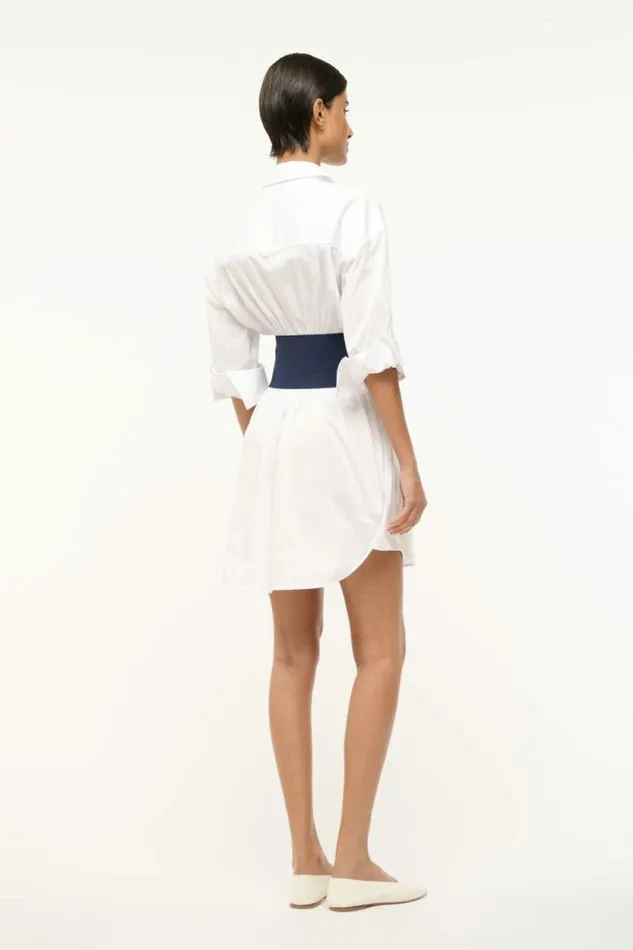 STAUD Dresses MICHELLE DRESS White Navy 8211 Women STAUD Dresses MICHELLE DRESS White Navy 8211 Women
