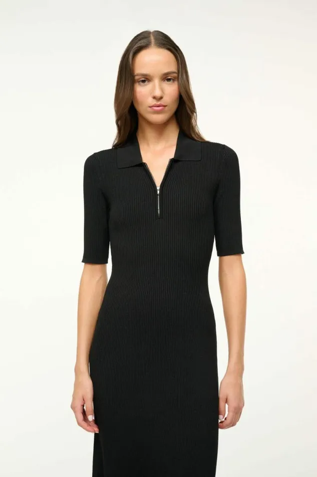 STAUD Dresses ROLAND DRESS Black 8211 Women STAUD Dresses ROLAND DRESS Black 8211 Women
