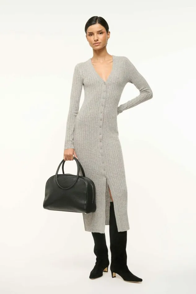 STAUD Dresses SHOKO CASHMERE SWEATER Heather Grey 8211 Women