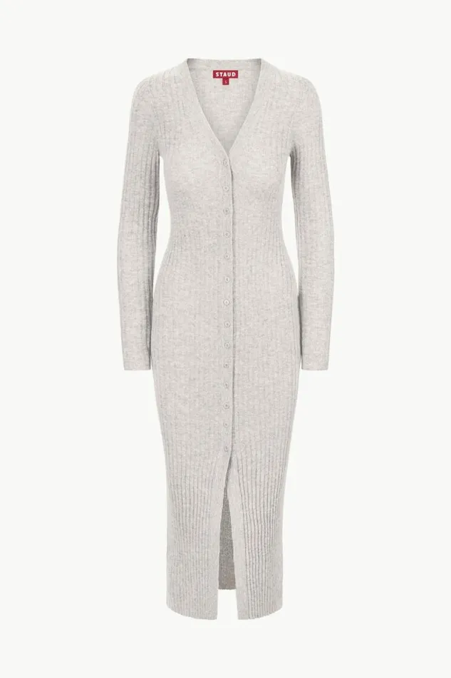 STAUD Dresses SHOKO CASHMERE SWEATER Heather Grey 8211 Women STAUD Dresses SHOKO CASHMERE SWEATER Heather Grey 8211 Women