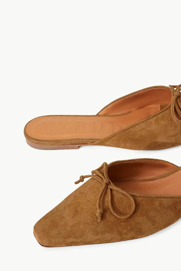 STAUD Mules and Flats GINA MULE Tan Suede 8211 Women
