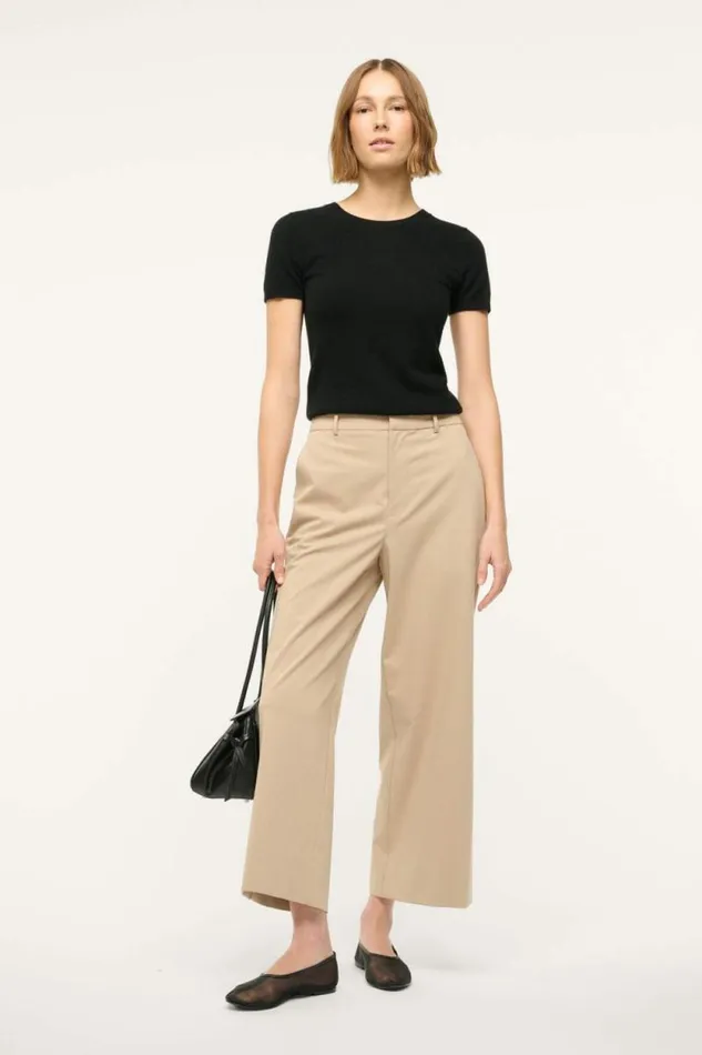 STAUD Pants and Shorts CROPPED PRINCE PANT Stone 8211 Women