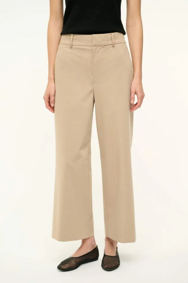 STAUD Pants and Shorts CROPPED PRINCE PANT Stone 8211 Women STAUD Pants and Shorts CROPPED PRINCE PANT Stone 8211 Women