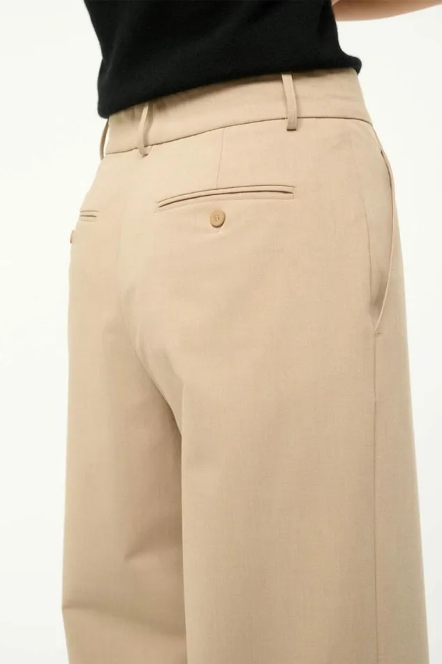 STAUD Pants and Shorts CROPPED PRINCE PANT Stone 8211 Women STAUD Pants and Shorts CROPPED PRINCE PANT Stone 8211 Women