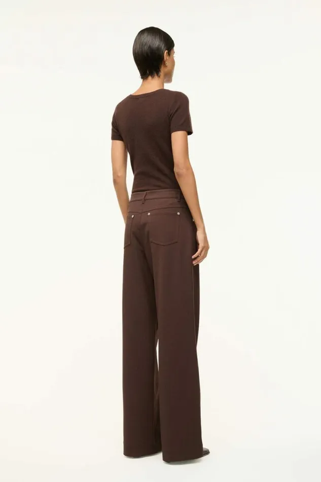 STAUD Pants and Shorts GRAYSON PANT Dark Chocolate 8211 Women STAUD Pants and Shorts GRAYSON PANT Dark Chocolate 8211 Women
