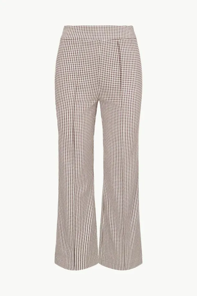 STAUD Pants and Shorts KNACK PANT Dark Chocolate Micro Check 8211 Women STAUD Pants and Shorts KNACK PANT Dark Chocolate Micro Check 8211 Women