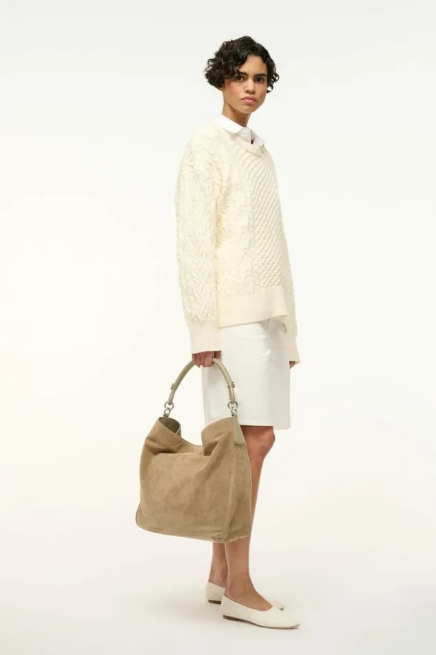 STAUD Shoulder PERRY BAG Dune Suede 8211 Women