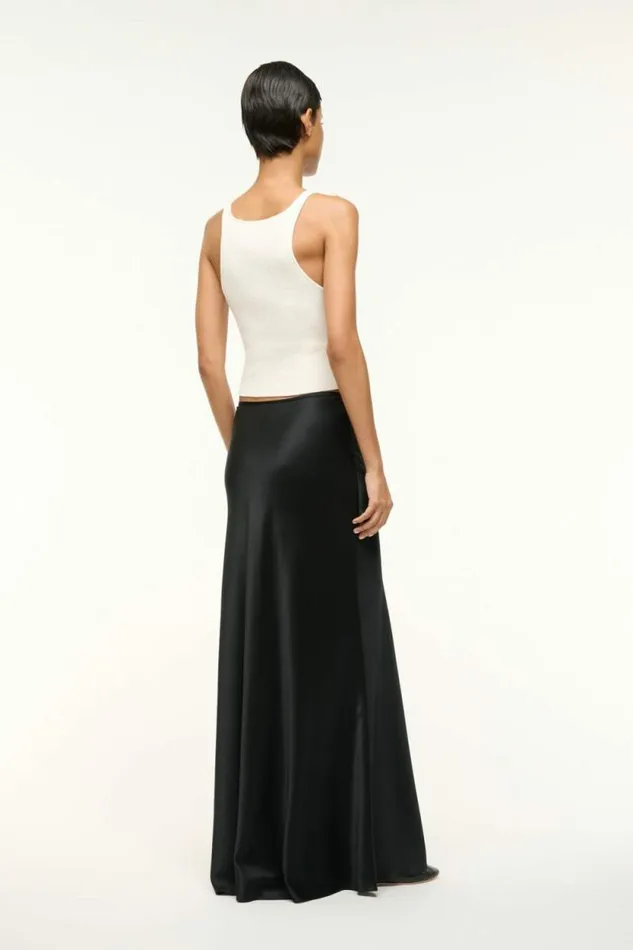 STAUD Skirts ODIN SILK SKIRT Black 8211 Women STAUD Skirts ODIN SILK SKIRT Black 8211 Women
