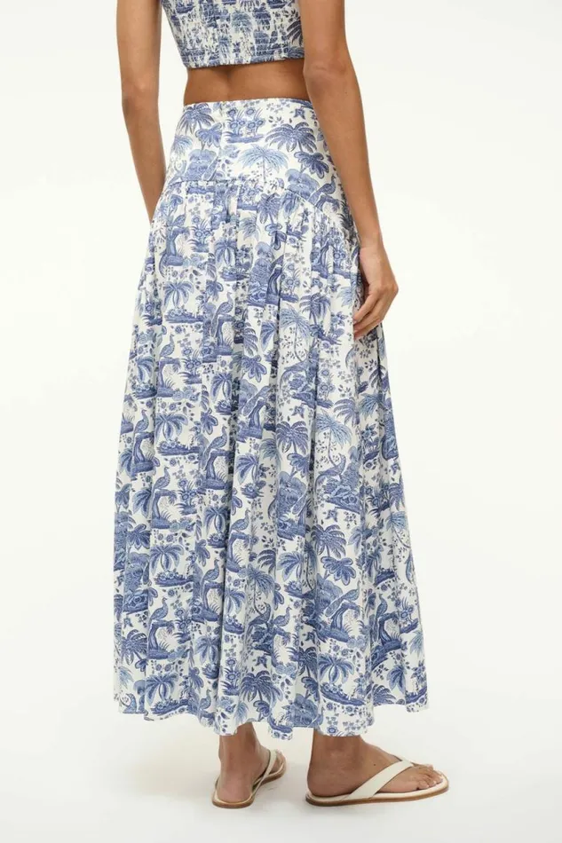 STAUD Skirts PROCIDA SKIRT Blue Toile 8211 Women STAUD Skirts PROCIDA SKIRT Blue Toile 8211 Women